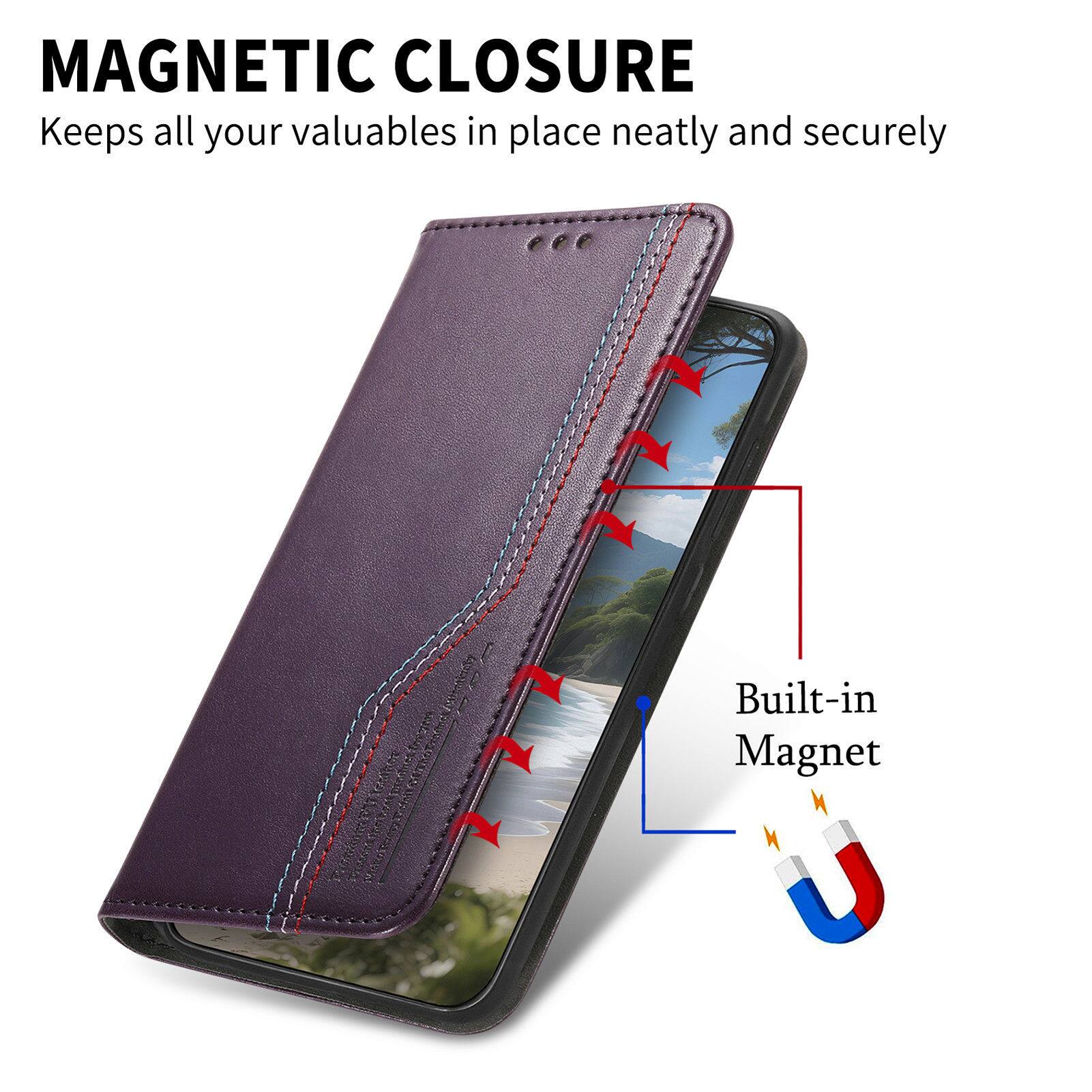 MAGNETIC CLOSURE  
Keeps all your valuables in place neatly and securely  
Built-in Magnet