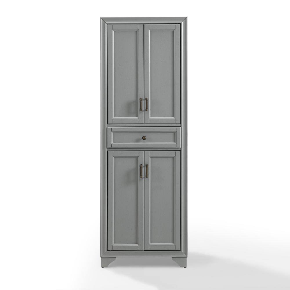 Alt View 1. Crosley Furniture - Tara Kitchen Storage Pantry - Distressed Gray.