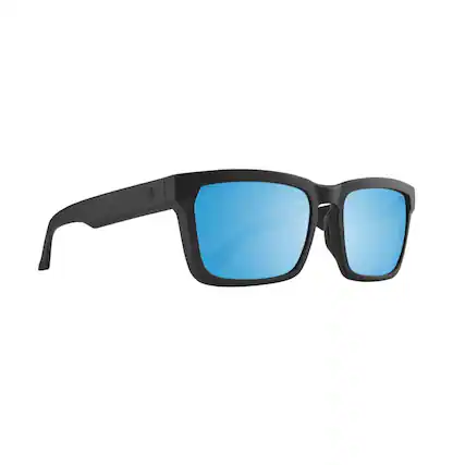 Front. Spy Optic - Spy Helm Tech Sunglasses Matte Black Happy Boost Bronze Polar Ice Blue Mirror - Matte Black.