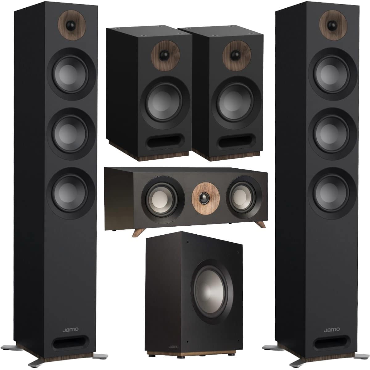 Jamo S 809 5.1 Home Theater Speaker System Bundle with