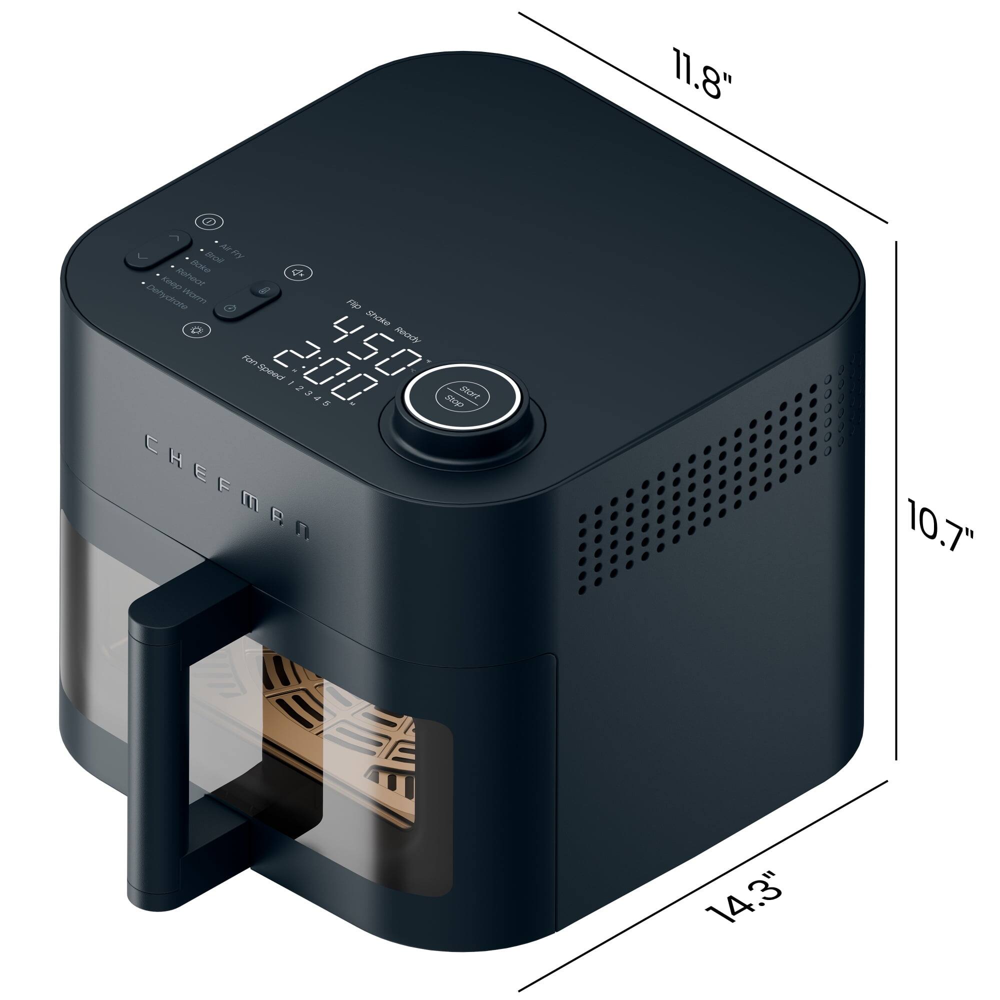 11.8"  
10.7"  
14.3"  

450  
2:00  

CHEFMAN