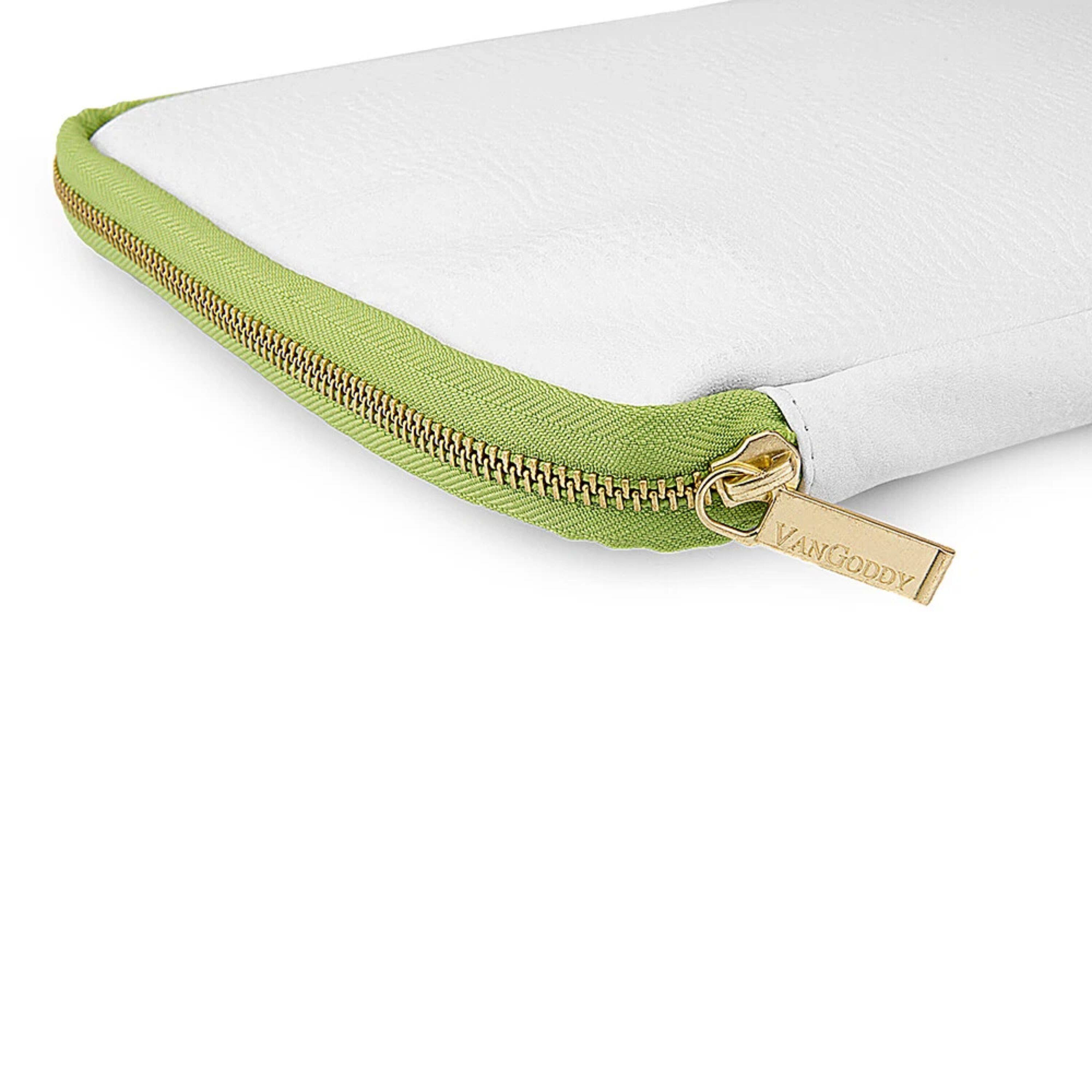 Alt View 2. Kitcheniva - Tablet Leather Sleeve Pouch Case Carry Bag For 11" Google Pixel Tablet - White/Lawn Green.