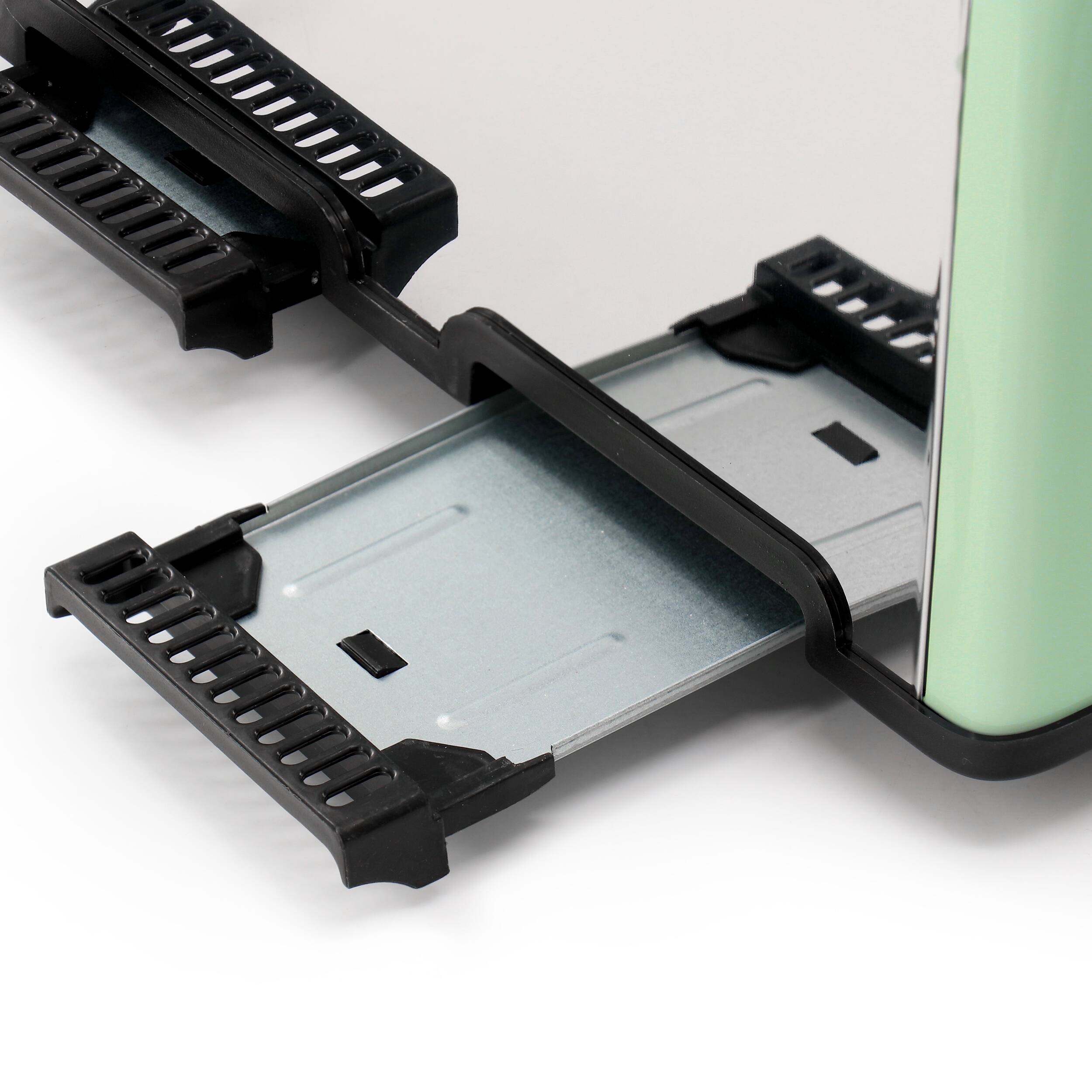 Back. Redmond - Redmond 4-Slice Extra Wide Slot 1650W Stainless Steel Toaster in Moss Green - Green.