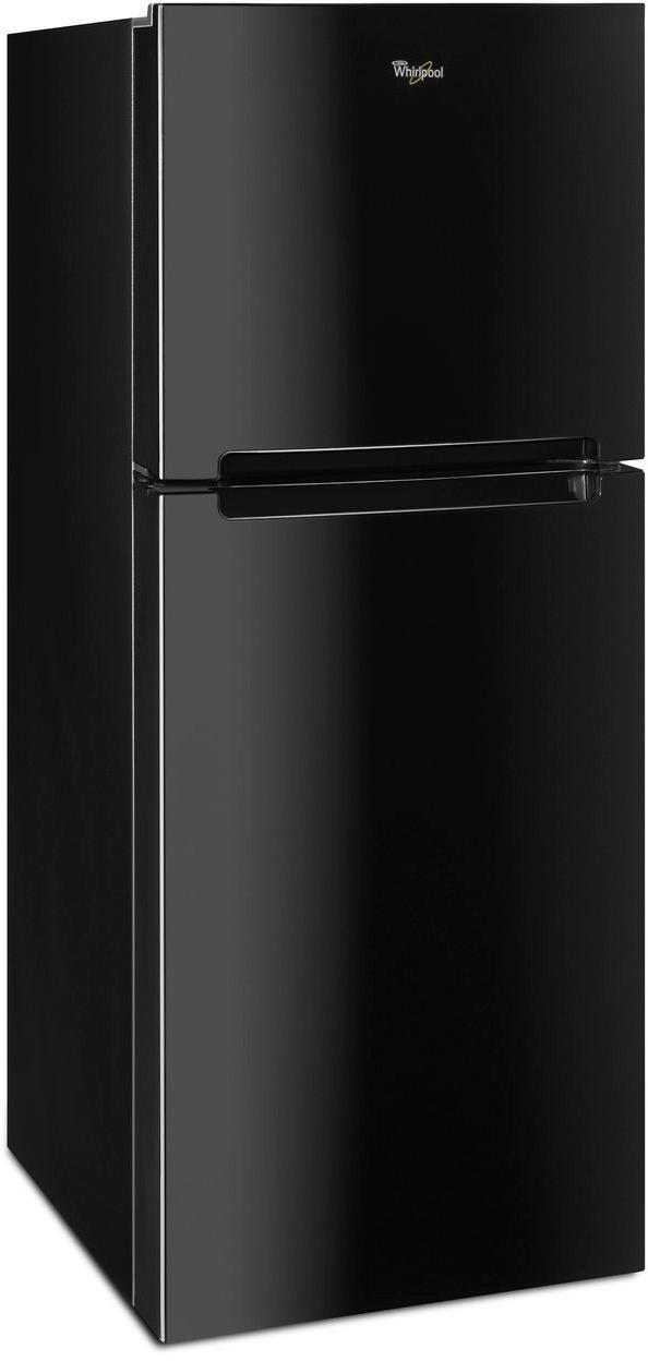 Angle View: Whirlpool - 10.6 Cu. Ft. Frost-Free Top-Freezer Refrigerator - Black
