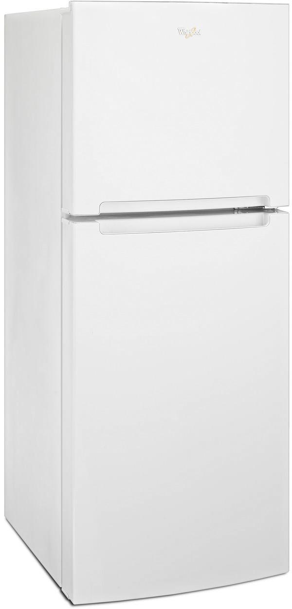 Angle View: Whirlpool - 10.6 Cu. Ft. Frost-Free Top-Freezer Refrigerator - White