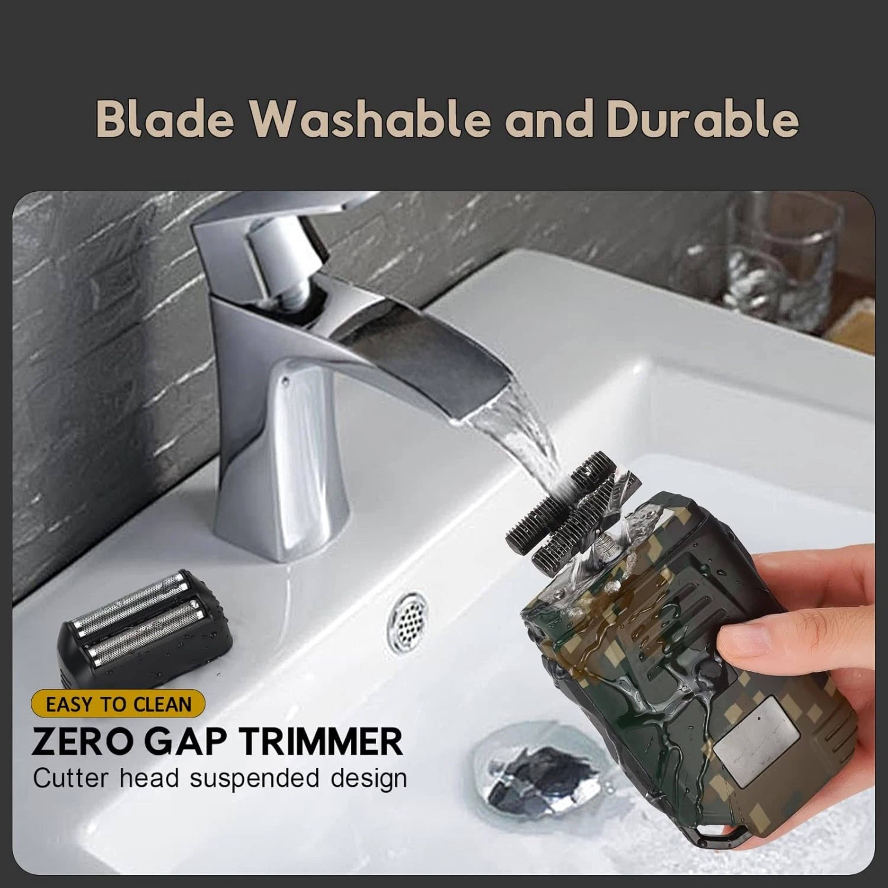 Blade Washable and Durable

EASY TO CLEAN

ZERO GAP TRIMMER

Cutter head suspended design
