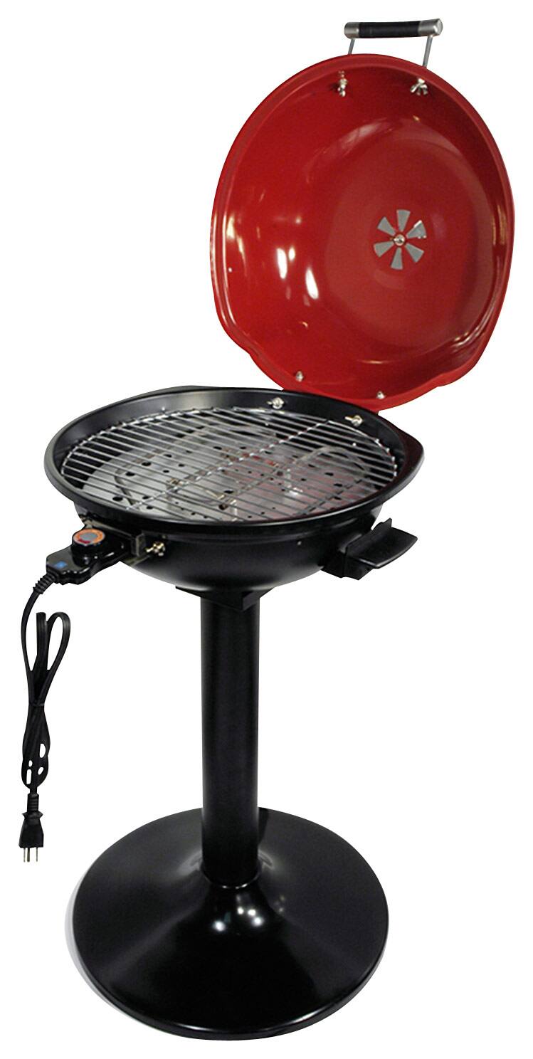 Better Chef - 15" Electric Barbecue Grill - Red/Black