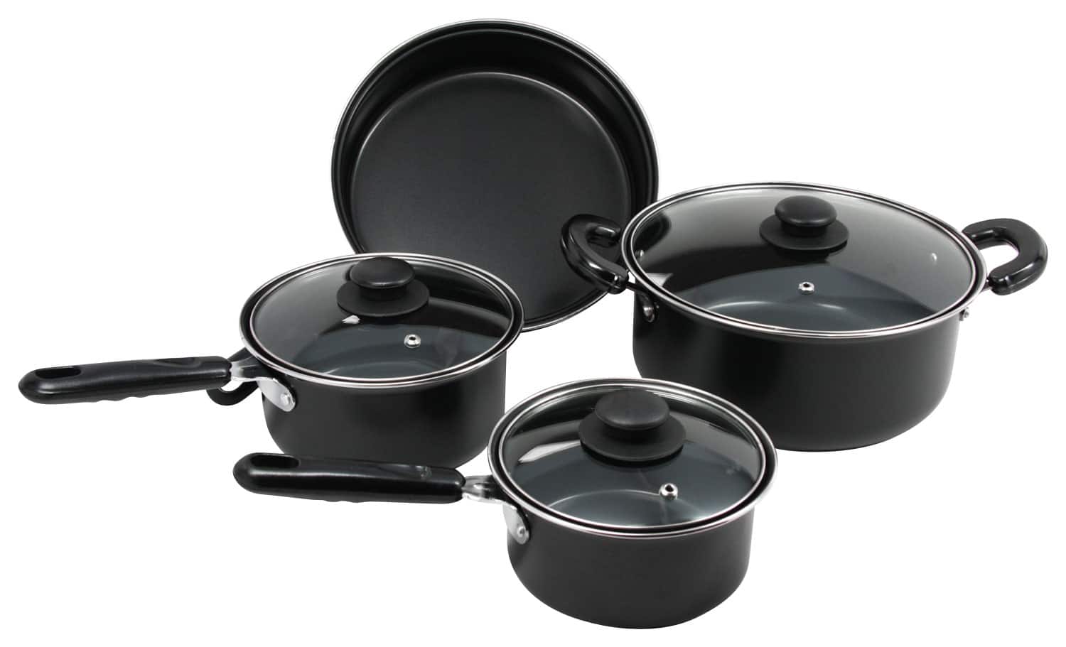 Angle. Better Chef - 7-Piece Cookware Set - Gray.