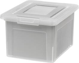 IRIS USA - Letter Legal Size Plastic File Box, Home Organizing Storage Container