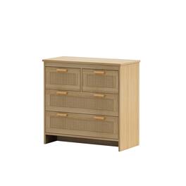 Boyel Living - 31.5 in. H Storage Cabinet with 4-Drawers - Natural