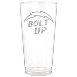 Great American Products - Los Angeles Chargers Etched 16oz. Rally Cry Pint Glass - Multicolor
