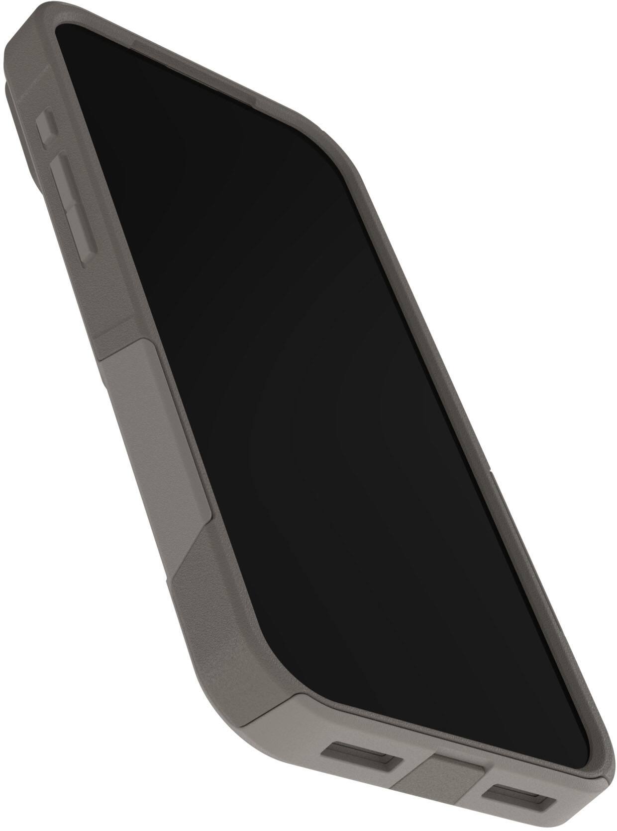Left. OtterBox - Commuter Series Hard Shell for iPhone 17 Pro Max - Grey Comfort.