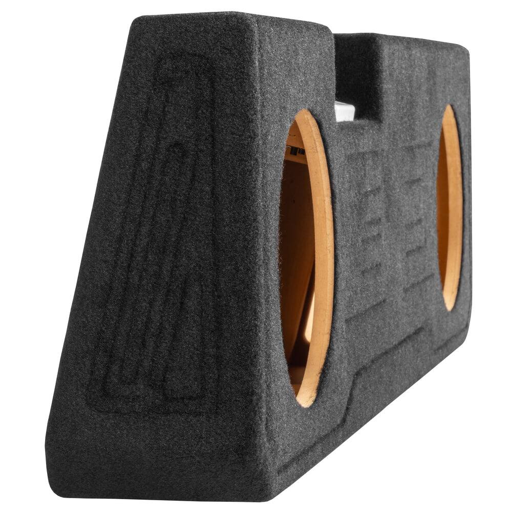 Alt View 7. NVX - 2008-2018 GM Crew Cab Trucks - 12in Sub Enclosure BE-GM-08SLVCC-S212 Custom Fit Under-seat Dual Empty Sealed Box.