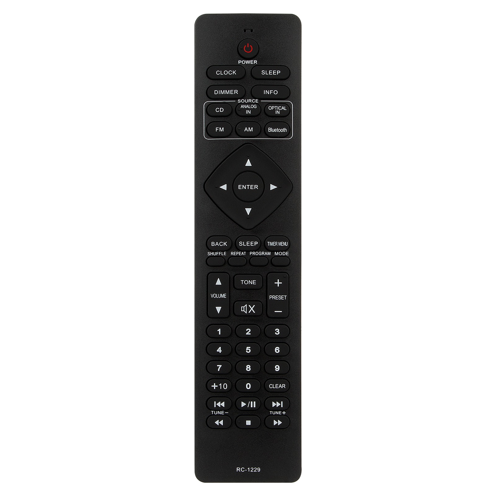 WINFLIKE - New RC-1229 Replacement Remote Control fit for Denon Receiver System - Black