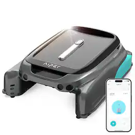 Aiper - EcoSurfer S1-Blue - Solar Powered Automatic Robotic Pool Skimmer Cleaner, Lasts 12 Hours- /Blue - Gray