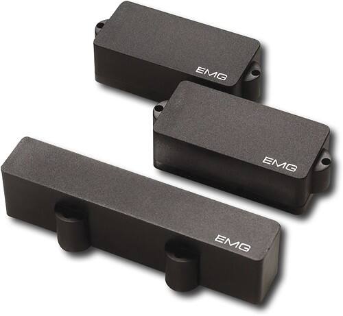 Angle Standard. EMG - PJ Active Pickups for Bass Guitars (2-Pack) - Black.