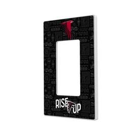 Keyscaper - Atlanta Falcons 2024 Illustrated Limited Edition Single Rocker Light Switch Plate - White