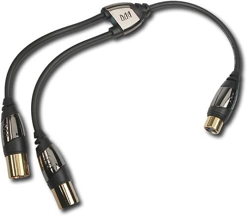 Best Buy: Monster CableLinks Y-Adapter (1 Female to 2 Male) Black/Gold ...