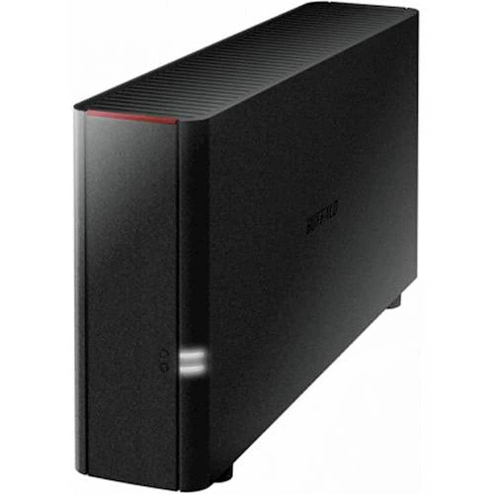 Angle. Buffalo - LinkStation™ 210 2TB External Network Attached Storage (NAS) - Black.