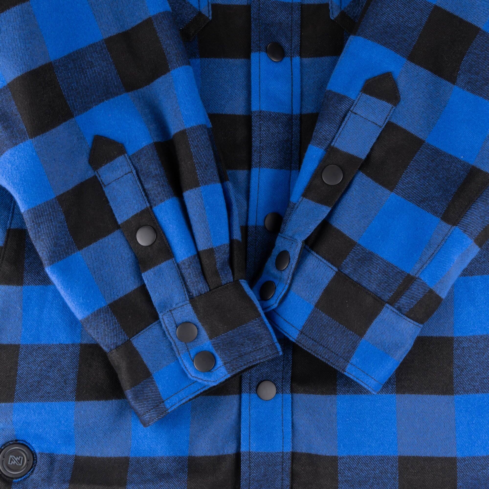 Alt View 8. Mobile Warming - Men's Flannel Heated Jacket - Black/Blue.