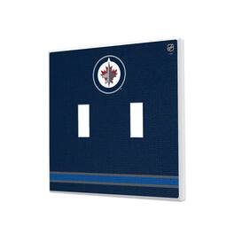 Keyscaper - Winnipeg Jets Double Toggle Lightswitch Plate - Multicolor