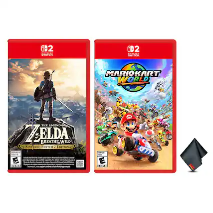 2 HINTENDO SWITCH 2 NINTENDO SWITCH MARIOKART WORLD THE LEGEND OF ZELDA BREATH OF WILD THE NINTENDO SWITCH 2 EDITION FRYOM TOE ROADS -10 Incluye el Nintendo Switch y el Nintendo Switch 2 en upgrade pack Upgrade pack se vende por separado Para más detalles incluye el juego de Nintendo Switch - q - modelo - i versión Nintendo Switch 1 Iti E poquete de @-ninarm mere Sanidido - disponible - porado Para más información - t pport.nintendo.com/switch/upgradepack VERTON 10DOS E ESRE M - E10+ (Everyone 10+)