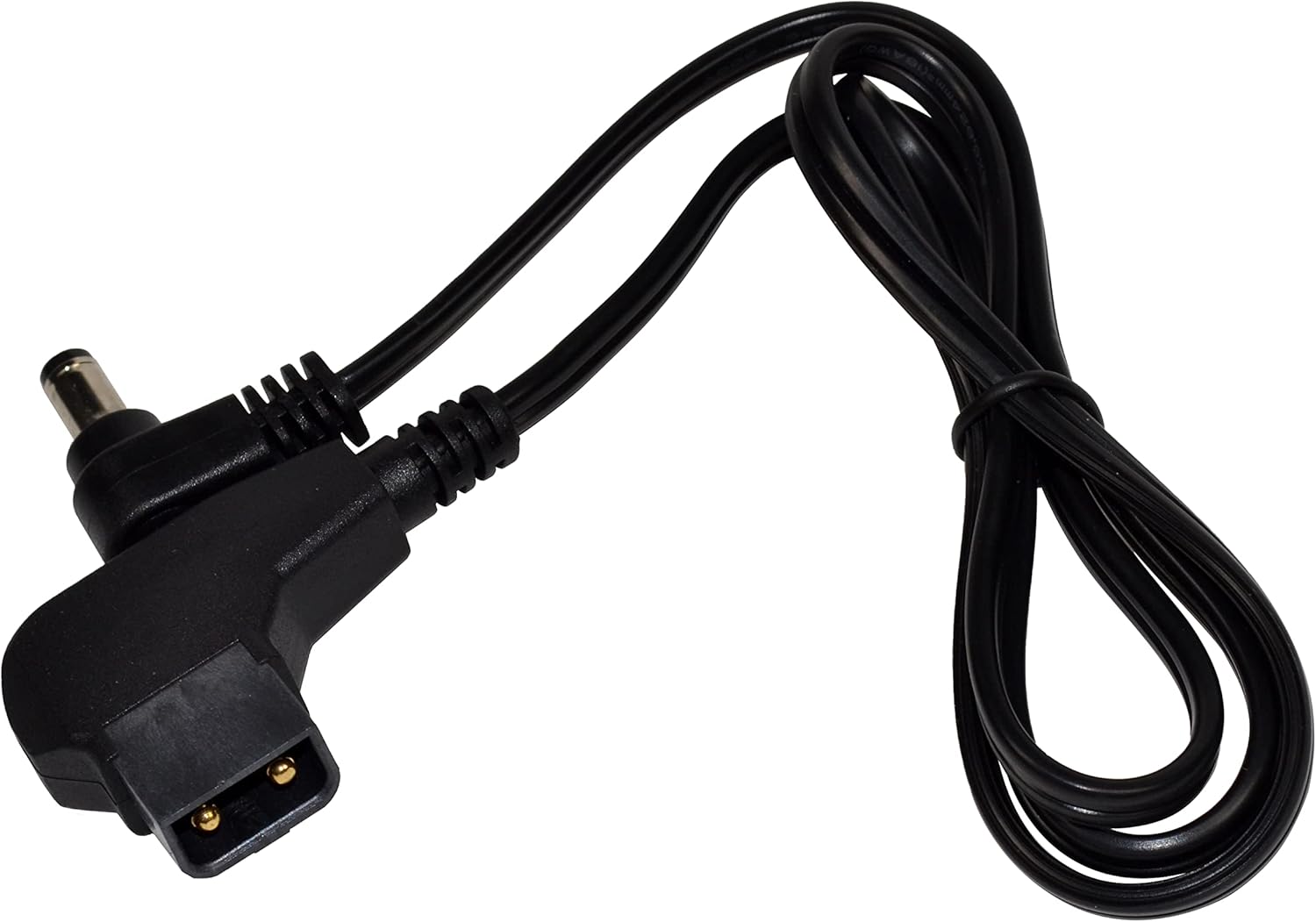 Left. HQRP - HQRP D-Tap Power DC Cable 5.5x2.1mm Barrel Plug, Negative Polarity +C-, 2ft - black.