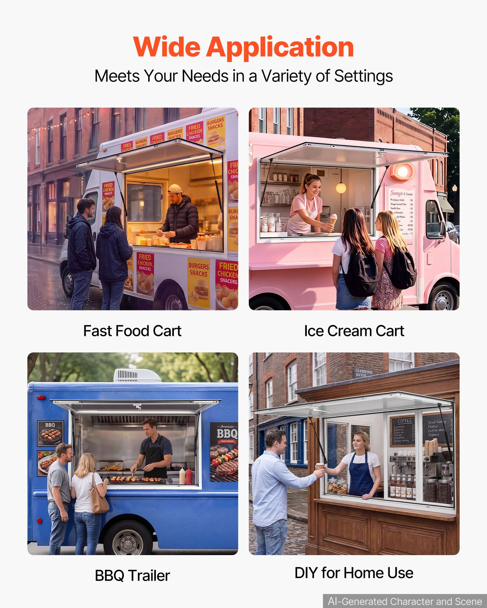 Wide Application Meets Your Needs in a Variety of Settings

BURGERS FRIED SHACKS BURGERS CHICKEN FRIED SKICKS 2133RM BOOK FRIED 
FRIED CHICKY
FRI CHIC SNA BURG SNA
Sooyo - RegrGenesse 
FRIED S CHICKEN, SNACERS
BURGERS FRIED SNACKS CHICKEN SNACERS
Fast Food Cart
Ice Cream Cart
ACRIL
BBQ
BBQ
COFFEE
Sma Card PAZIAT  Expeca
BBQ Trailer
DIY for Home Use
AI-Generated Character and Scene