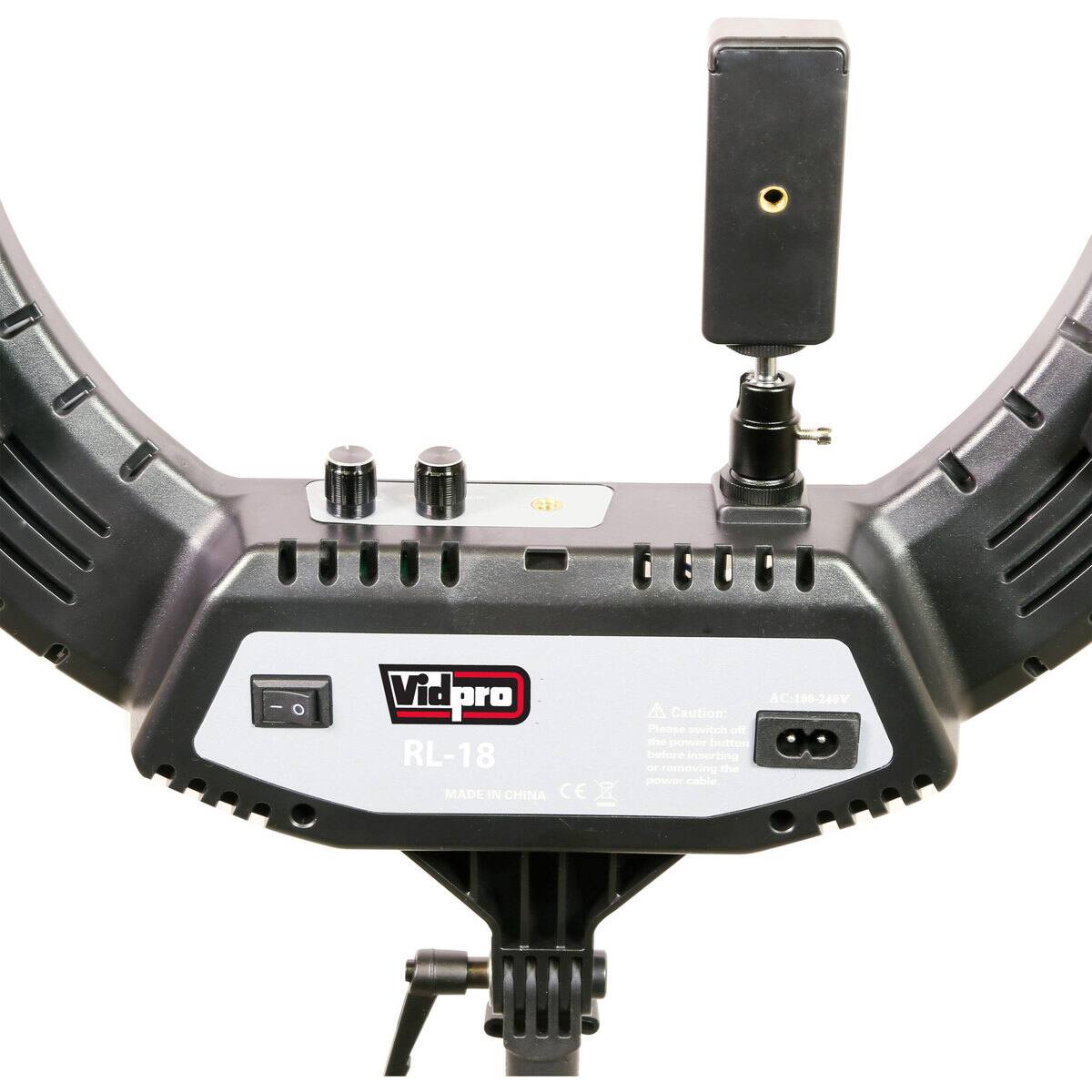 Vidpro RL-18  
MADE IN CHINA  
CE  
AC:188-240V  
Caution: Please switch off the power button before inserting - removing the power cable