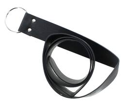 Charades - 60" Faux Leather Belt Adult Costume Accessory - Black
