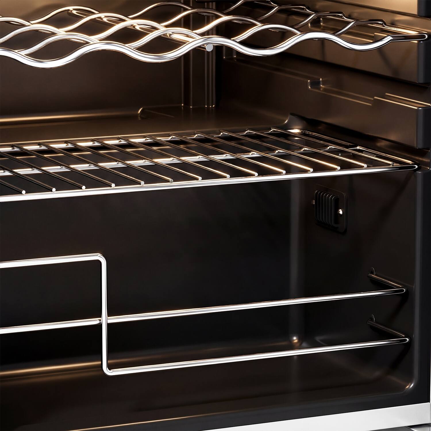 Alt View 3. Famapy - Bar Cabinet with 85L Wine Fridge, Holds 34 Bottles, Freestanding Liquor Cabinet with Glass Rack, Drawer & Storage - Black.