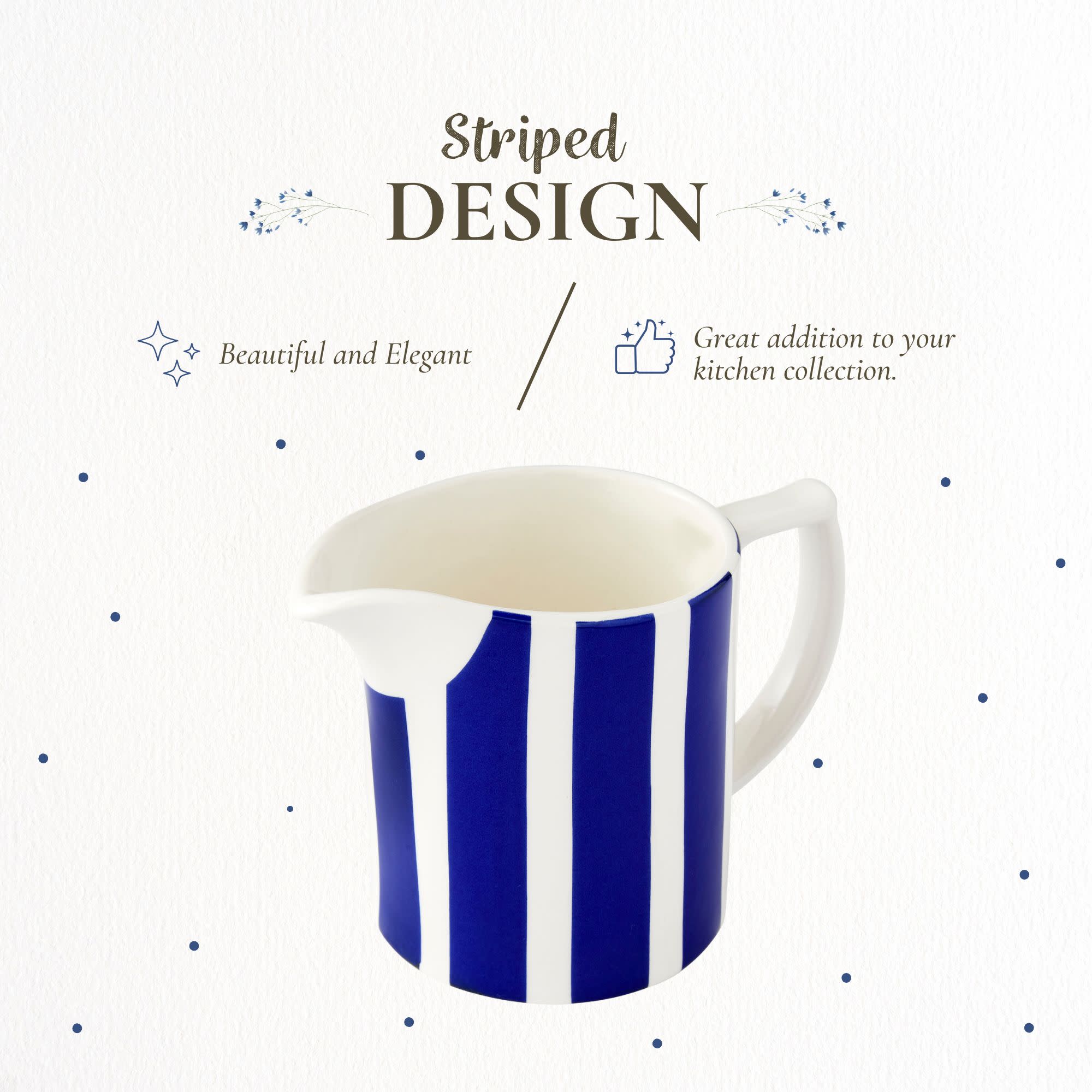 Striped DESIGN / Beautiful and Elegant / Great addition to your kitchen collection.