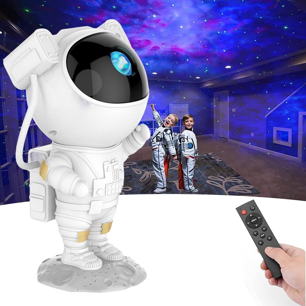 Front. ACJPR - Astronaut Galaxy Projector Night Light, Star Projector for Bedroom and Kids Room, Adjustable Head Angle, Ceiling Decor,.