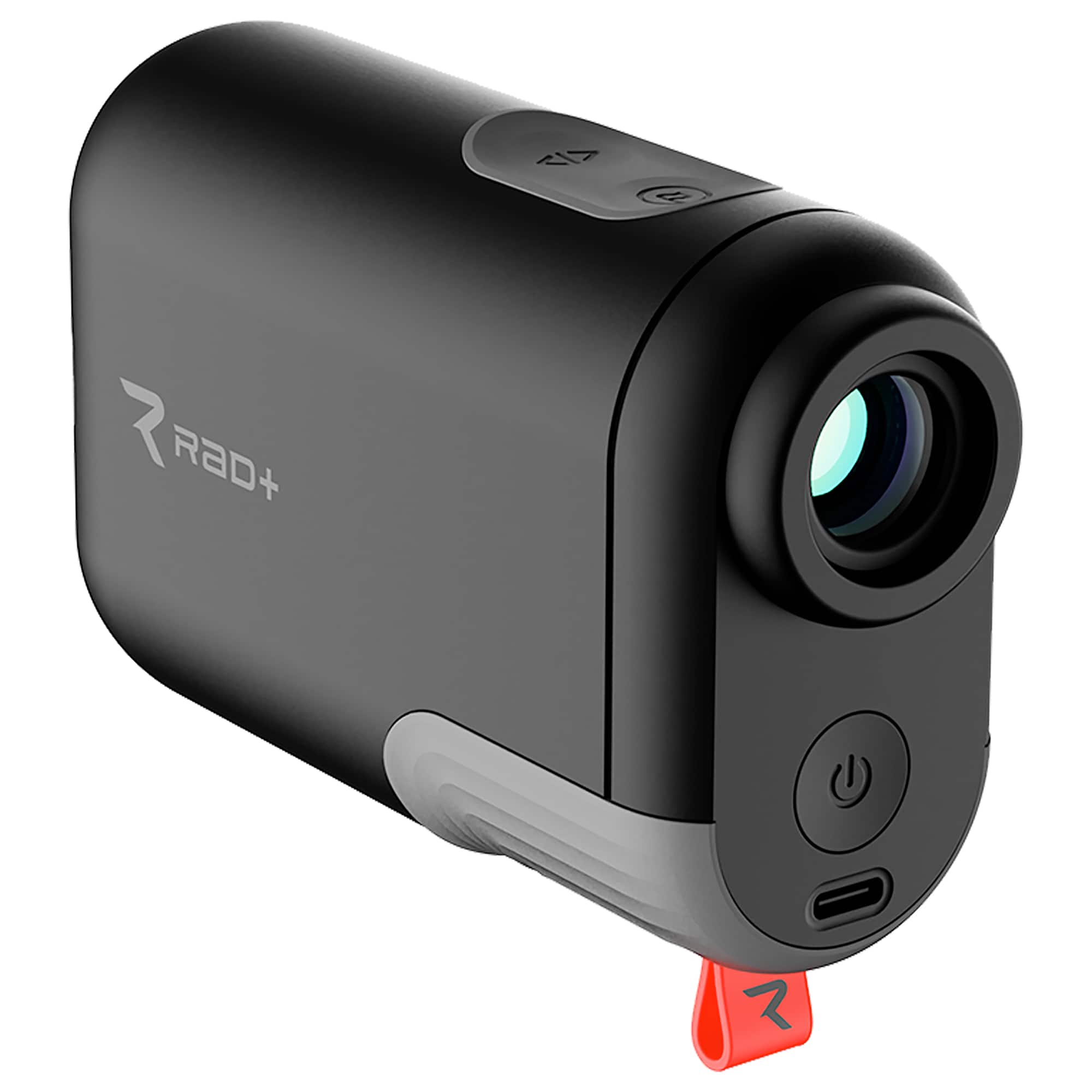 Front. Rad Golf - Lazer+ GPS Golf Rangefinder - Black.