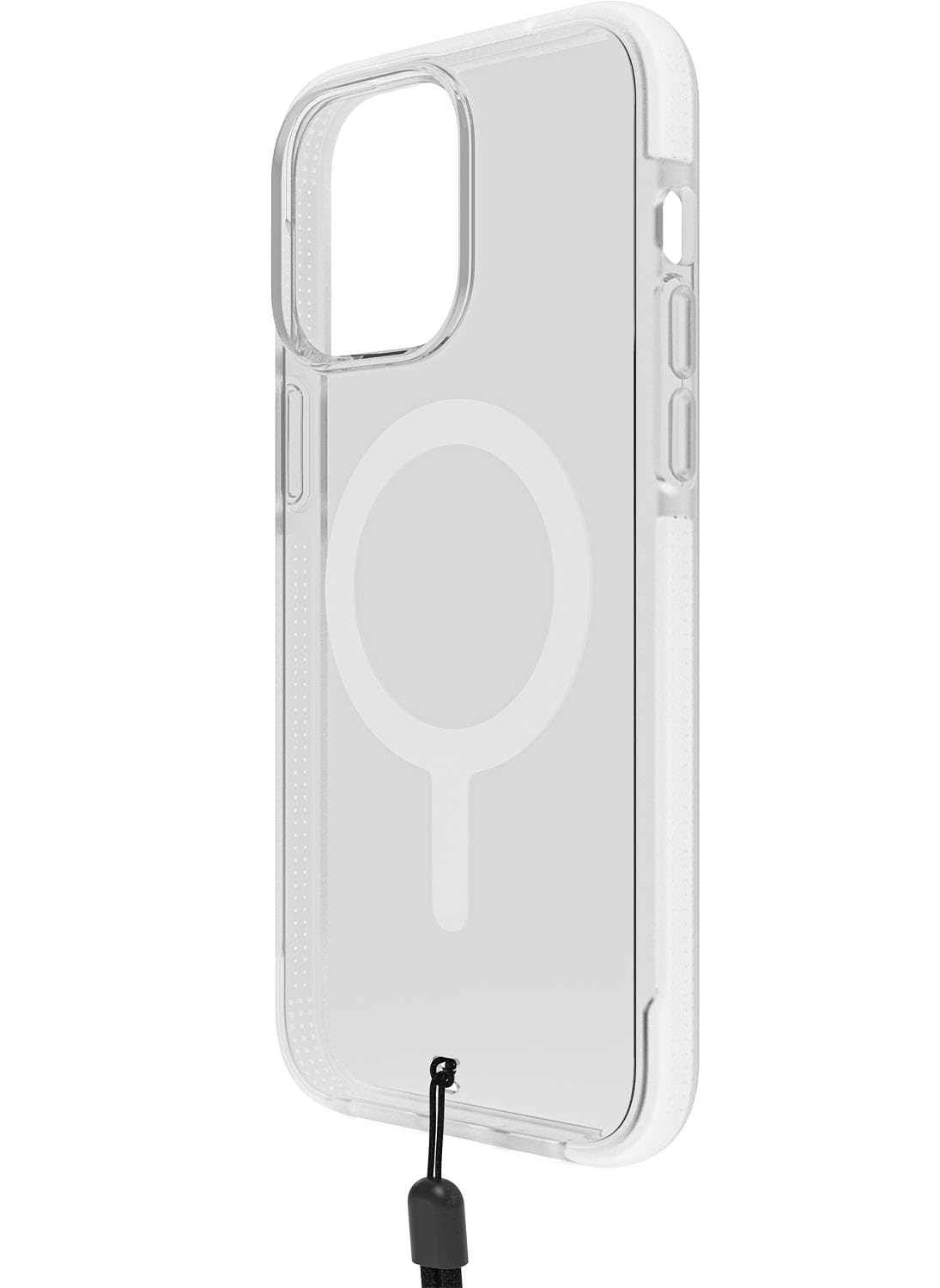 Angle. BodyGuardz - BodyGuardz Ace Pro Impact Resistant Case for The iPhone 12 and iPhone 12 Pro | Color: Clear, White - Clear.
