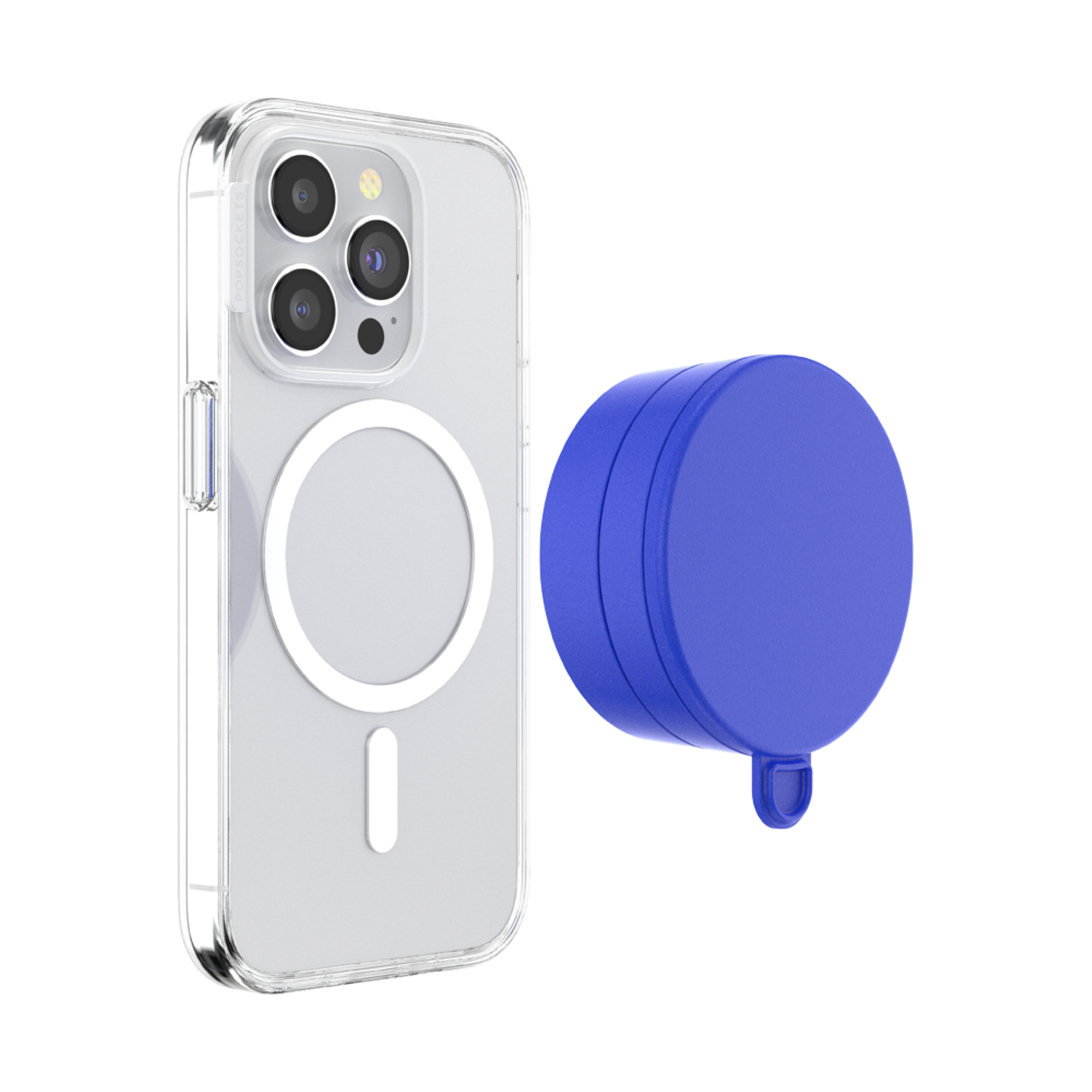 Left. PopSockets - Multi-Surface Magnetic Suction Phone with MagSafe for Mobile Phones - Cobalt.