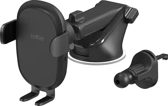 Front. iOttie - iOttie Auto Sense Lite Wireless Charging Car Mount Dash/Windshield & Air Vent Combo, Auto-Clamping - Black.