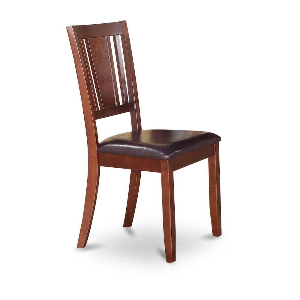 Angle. East West Furniture - Dining Room Set Mahogany - Brown.