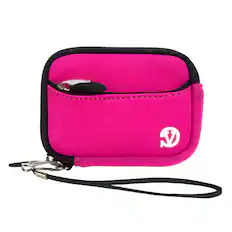 Front. Kitcheniva - Small Neoprene Camera Sleeve Pouch Case For Sony WX350 W800 W830 - Magenta.