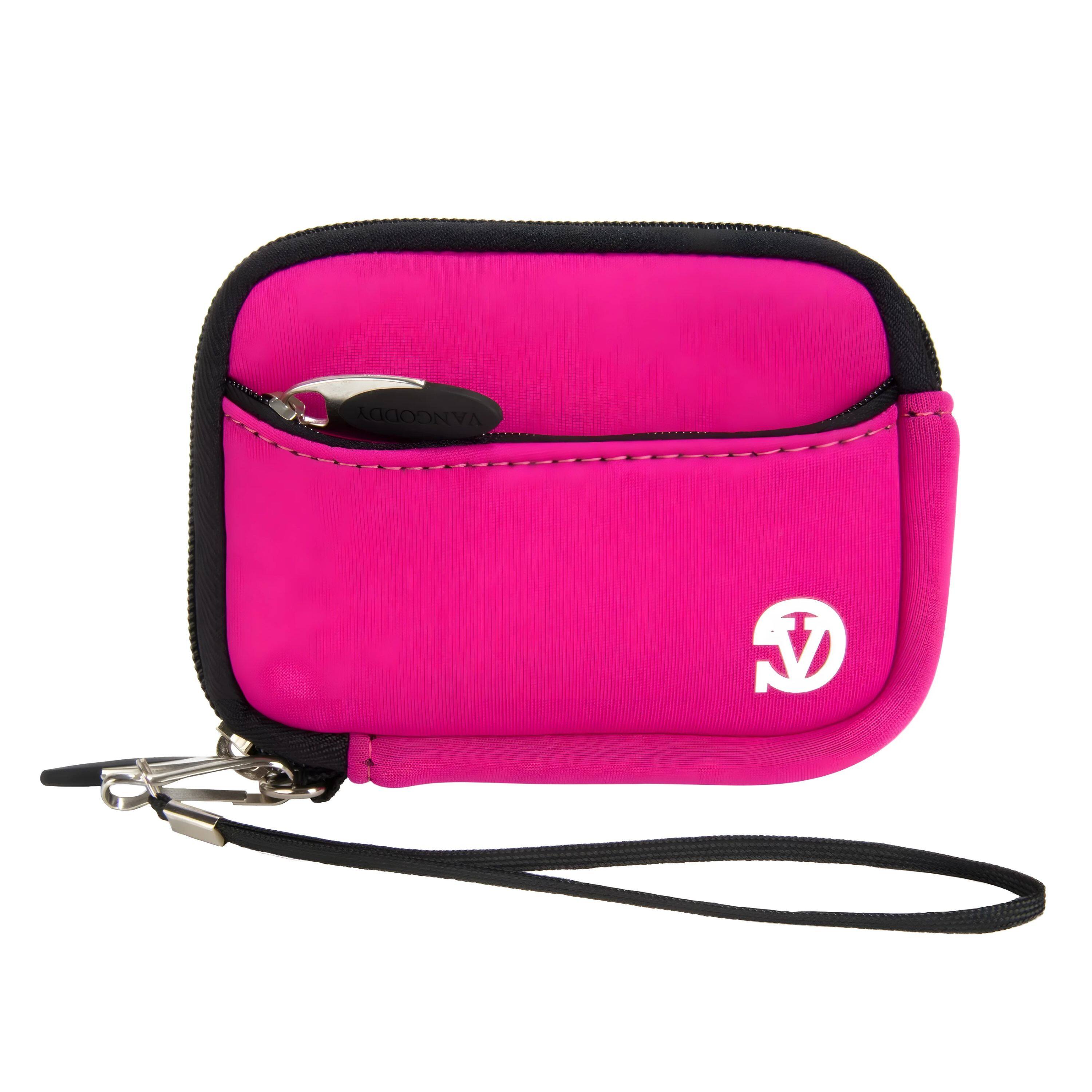 Front. Kitcheniva - Small Neoprene Camera Sleeve Pouch Case For Sony WX350 W800 W830 - Magenta.