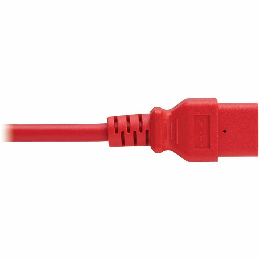 Alt View 6. Tripp Lite - Eaton Tripp Lite Series Power Cord, C14 to C21 - Heavy-Duty, 15A, 250V, 14 AWG, 5 ft. (1.5 m), Red - For Computer - Red.