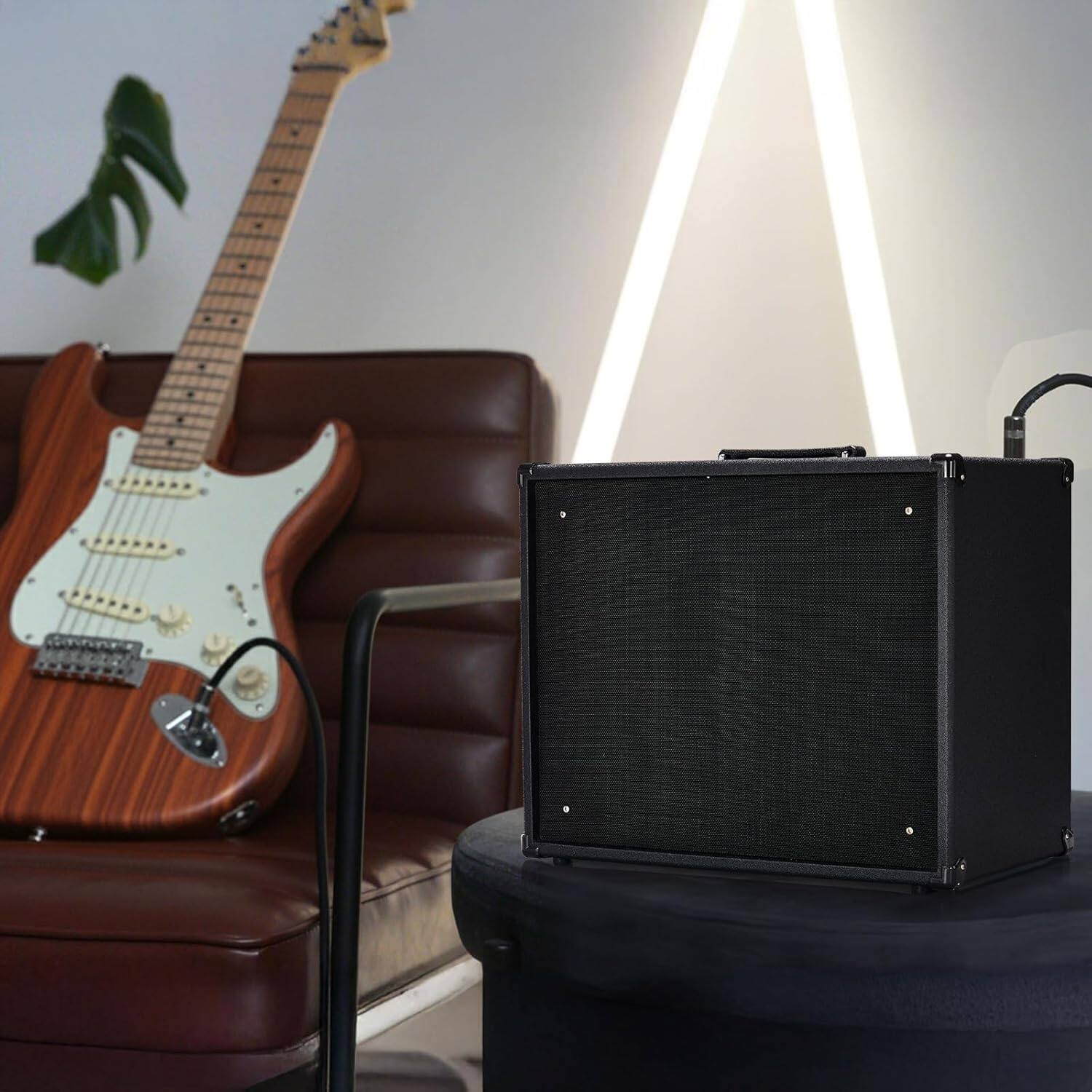 Alt View 3. Winado - 50W Electric Guitar Amp Combo with 10" Speaker, Powerful Amplifier W/Gain, AUX Input & Headphone Jack for Home Practice.