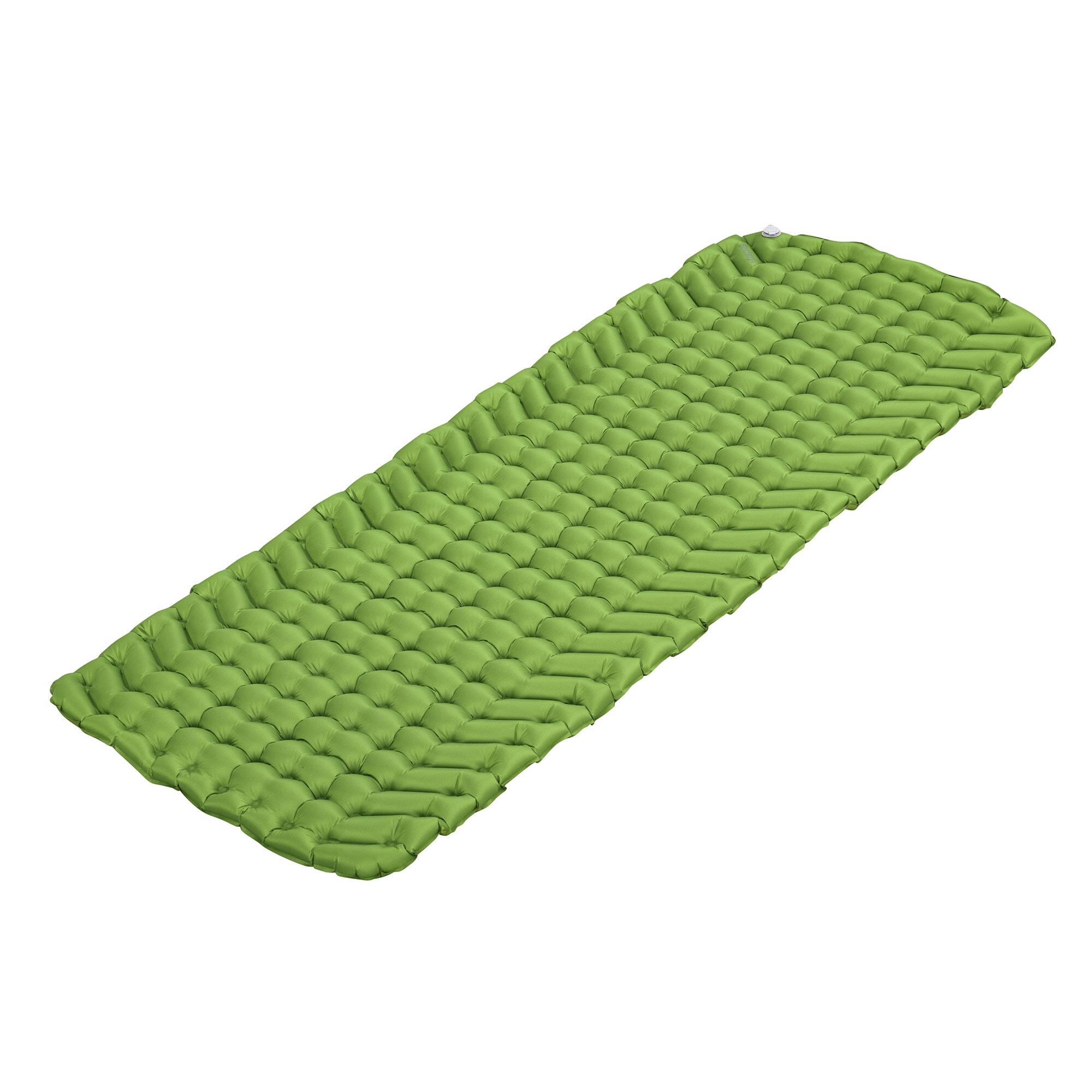 Front. Bestway - Bestway WanderLite Large Rectangular Sleeping Air Pad with Storage Bag, Green - Green.