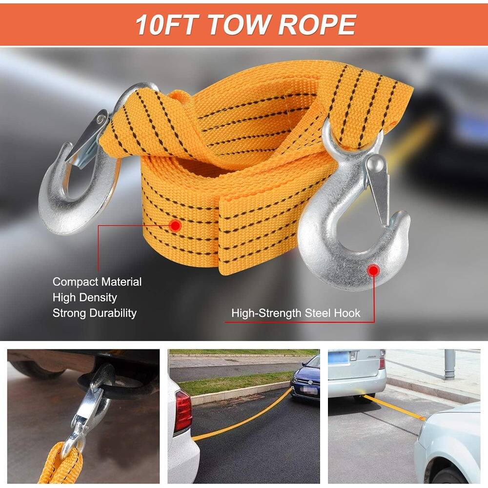 10FT TOW ROPE

- Compact Material
- High Density
- Strong Durability

High-Strength Steel Hook