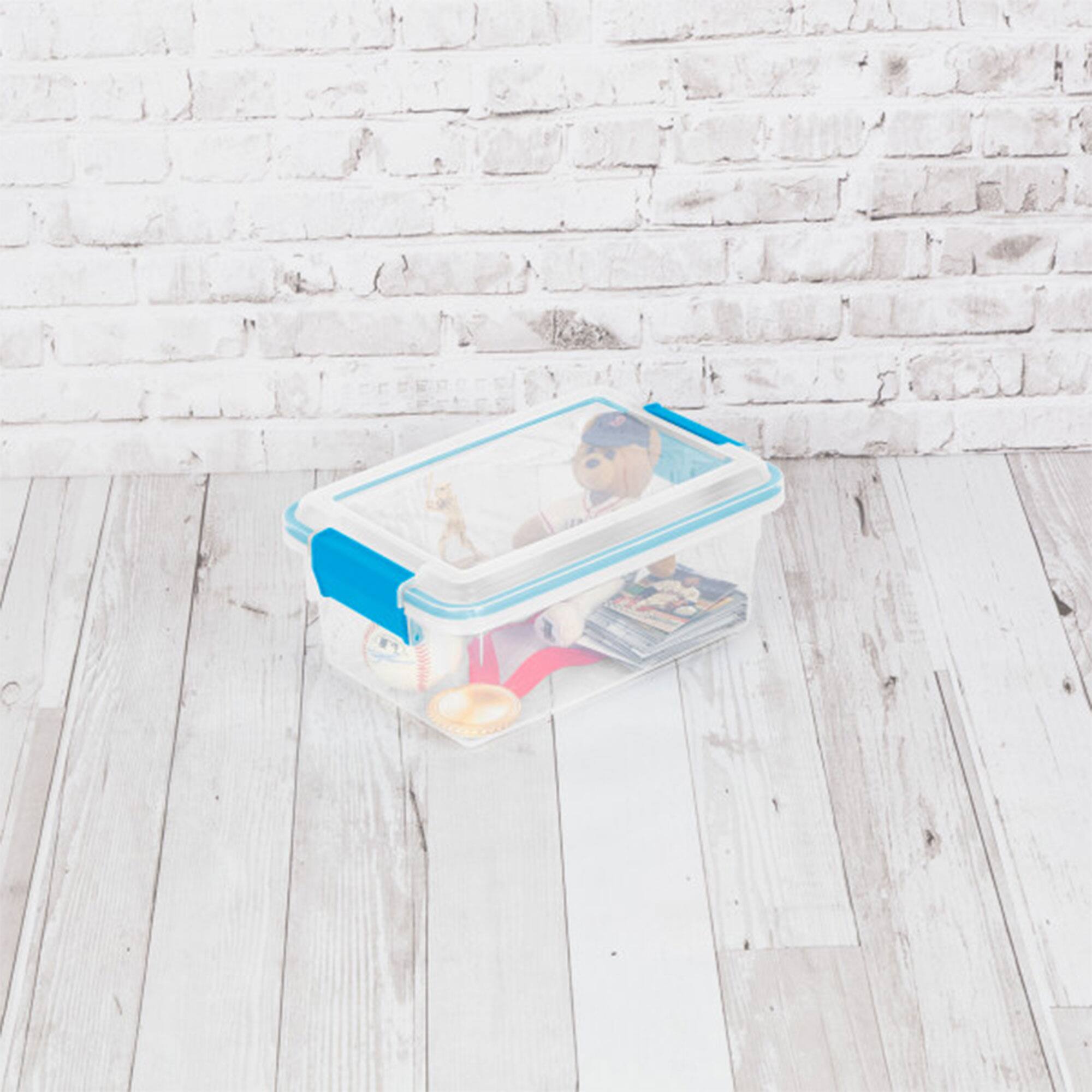 Alt View 3. Sterilite - Sterilite 7.5 Quart Clear Plastic Home Storage Box with Latching Lids, (18 Pack).