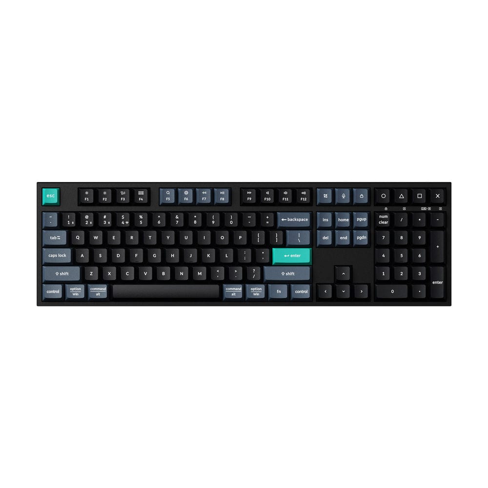 Keychron - B36 100% Full-Size Wireless Quiet Keyboard with Number Pad and Launcher Support - Black