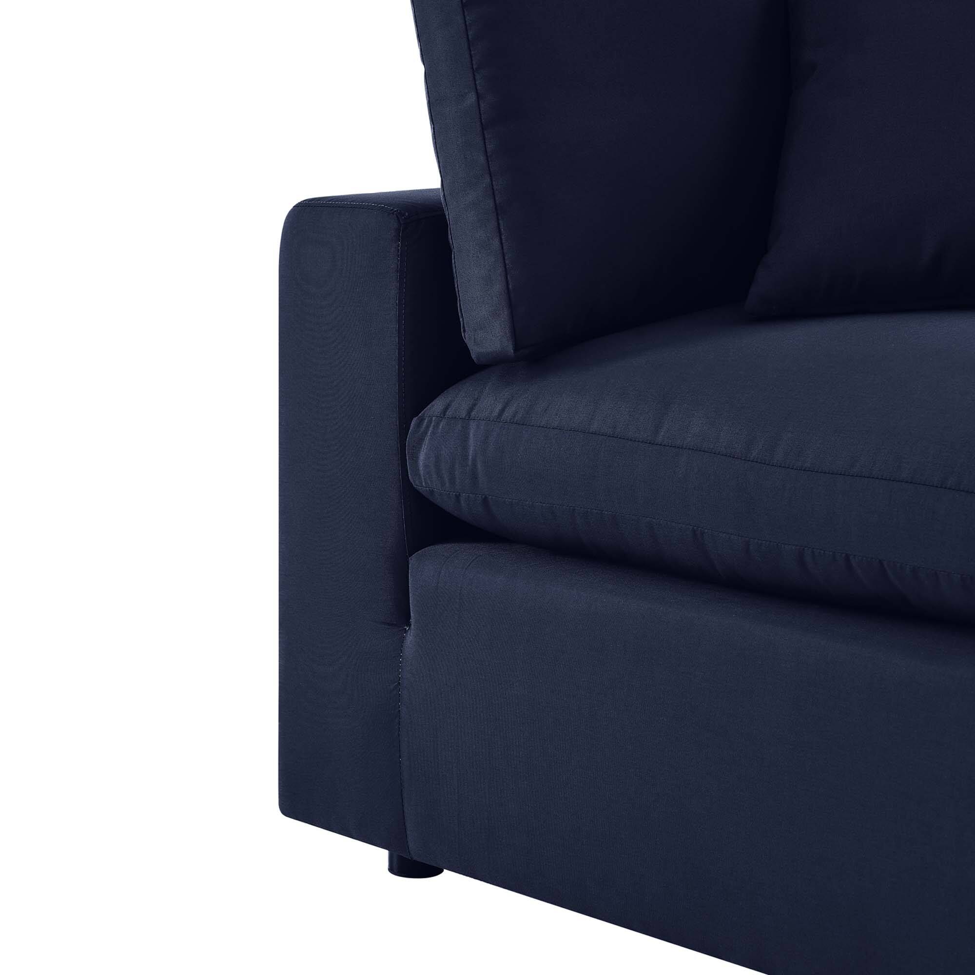 Alt View 2. Modway - Commix Overstuffed Outdoor Patio Corner Chair by Modway - Navy.