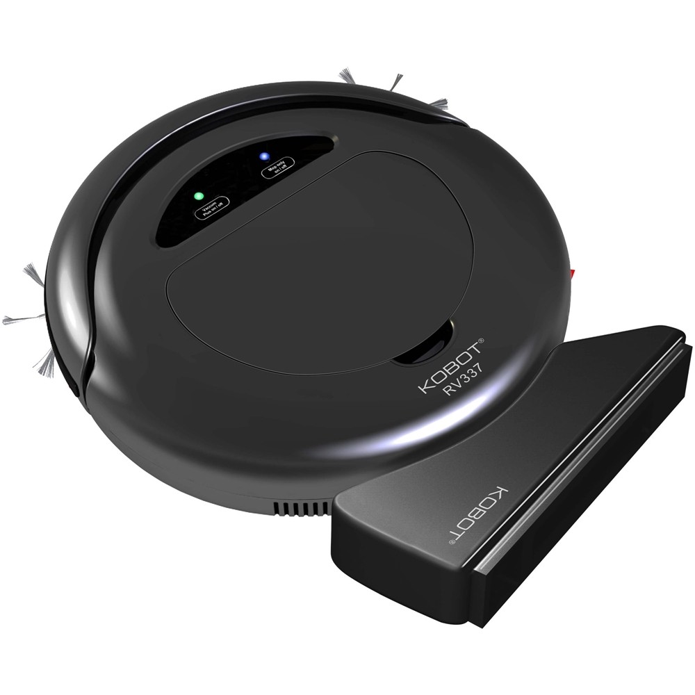 Left. Techko Maid - Super Maid Robot Vacuum - Black.