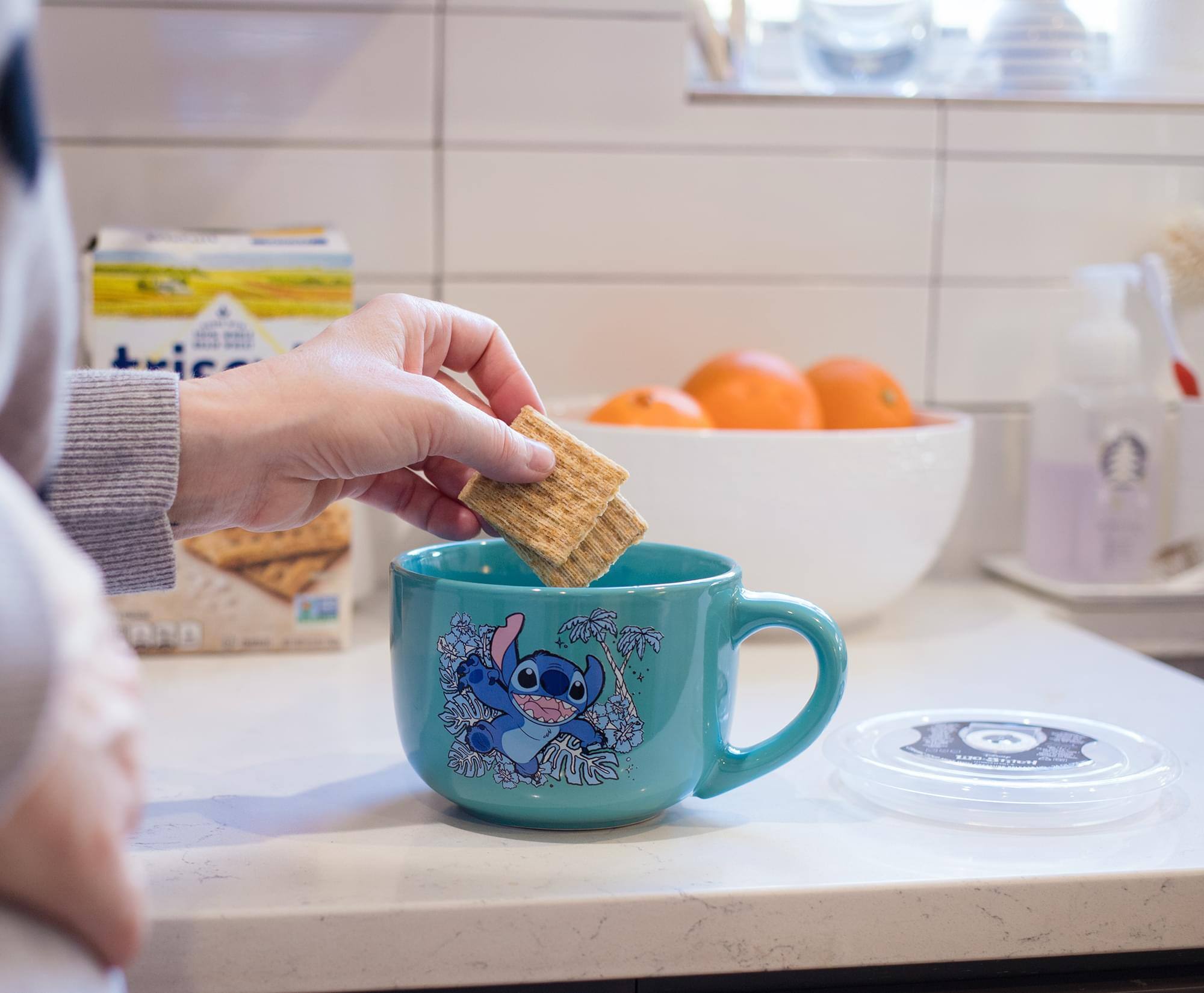 Alt View 3. Silver Buffalo - Disney Lilo & Stitch "Stay Weird" Soup Mug With Vented Lid | Holds 24 Ounces - Blue.