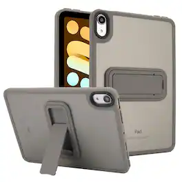 UUCOVER - Case for iPad mini (A17 Pro) 8.3-inch 2024 / iPad mini 6th Gen 2021, Shockproof TPU+PC Matte Case Kickstand Slim Cover - Gray